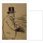 Portrait of Erik Satie, Playing the Harmonium by Santiago Rusiñol