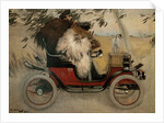 Ramon Casas and Pere Romeu in an Automobile by Ramon Casas