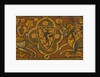 Ceiling panel with a fight between a Christian knight and a Muslim by Anonymous