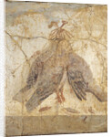 Still Life with the birds hanging from a nail by Roman master