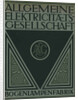 Title page of an AEG product brochure by Peter Behrens