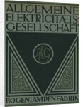 Title page of an AEG product brochure by Peter Behrens
