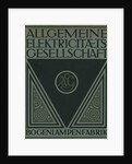 Title page of an AEG product brochure by Peter Behrens