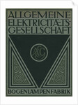 Title page of an AEG product brochure by Peter Behrens