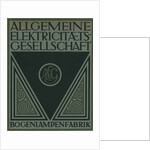 Title page of an AEG product brochure by Peter Behrens