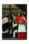 The Exaltation of the Holy Nail with Saint Charles Borromeo by Carlo Saraceni