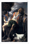 Saint Roch Comforted by an Angel by Carlo Saraceni