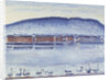 Lake Geneva with Mont Salève and Swans by Ferdinand Hodler