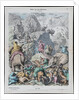 Hannibal Crosses the Alps (from Münchener Bilderbogen) by Gottlob Heinrich Leutemann