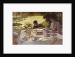 Breakfast in the garden by Giuseppe De Nittis
