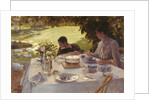 Breakfast in the garden by Giuseppe De Nittis