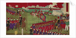 The Great Training Maneuvers by Various Army Corps (Shotai dai choren no zu) by Toyohara Chikanobu