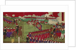 The Great Training Maneuvers by Various Army Corps (Shotai dai choren no zu) by Toyohara Chikanobu