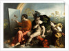 Jupiter, Mercury and the Virtue (Jupiter Painting Butterflies) by Dosso Dossi