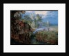 Village with peasants and animals by Jan Brueghel the Elder