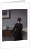 Interior with Young Woman from Behind by Vilhelm Hammershøi