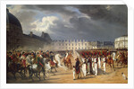 Invalid Handing a Petition to Napoleon at the Parade in the Court of the Tuileries Palace by Horace Vernet