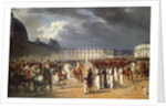 Invalid Handing a Petition to Napoleon at the Parade in the Court of the Tuileries Palace by Horace Vernet