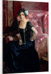 Clotilde in an Evening Dress by Joaquín Sorolla y Bastida