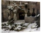 Monastery Garden in Snow by Carl Friedrich Lessing
