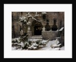 Monastery Garden in Snow by Carl Friedrich Lessing