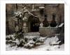 Monastery Garden in Snow by Carl Friedrich Lessing