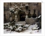 Monastery Garden in Snow by Carl Friedrich Lessing