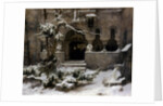 Monastery Garden in Snow by Carl Friedrich Lessing