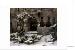 Monastery Garden in Snow by Carl Friedrich Lessing