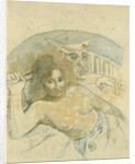Tahitian Woman with Evil Spirit by Paul Eugéne Henri Gauguin