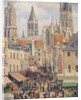 Rue de lÉpicerie, Rouen by Camille Pissarro