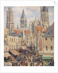 Rue de lÉpicerie, Rouen by Camille Pissarro