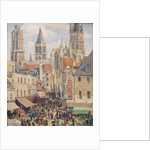 Rue de lÉpicerie, Rouen by Camille Pissarro