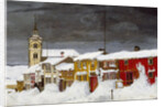 Street in Røros in Winter by Harald Sohlberg