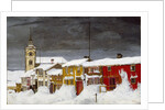 Street in Røros in Winter by Harald Sohlberg