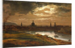 Dresden by Moonlight by Johan Christian Clausen Dahl