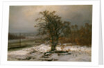 Oak Tree by the Elbe in Winter by Johan Christian Clausen Dahl