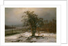 Oak Tree by the Elbe in Winter by Johan Christian Clausen Dahl