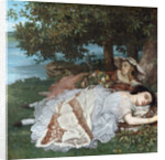 Young Ladies on the Bank of the Seine by Gustave Courbet