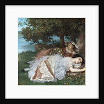 Young Ladies on the Bank of the Seine by Gustave Courbet