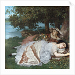 Young Ladies on the Bank of the Seine by Gustave Courbet