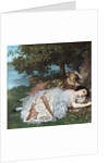 Young Ladies on the Bank of the Seine by Gustave Courbet