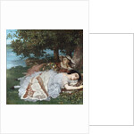 Young Ladies on the Bank of the Seine by Gustave Courbet