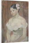 Girl with decollete (The Flower in Hair) by Berthe Morisot