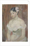Girl with decollete (The Flower in Hair) by Berthe Morisot