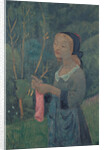 Girl with a Pink Stocking by Paul Sérusier