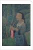 Girl with a Pink Stocking by Paul Sérusier