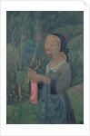 Girl with a Pink Stocking by Paul Sérusier