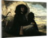Self-portrait with black dog by Gustave Courbet