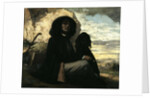 Self-portrait with black dog by Gustave Courbet